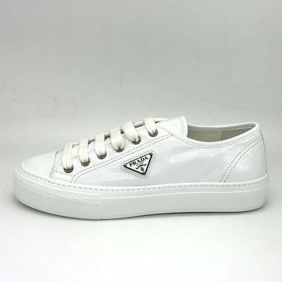 PRADA Triangle Logo Smash Naplak Platform Sneakers Trainers Flat Shoes - Picture 5 of 16